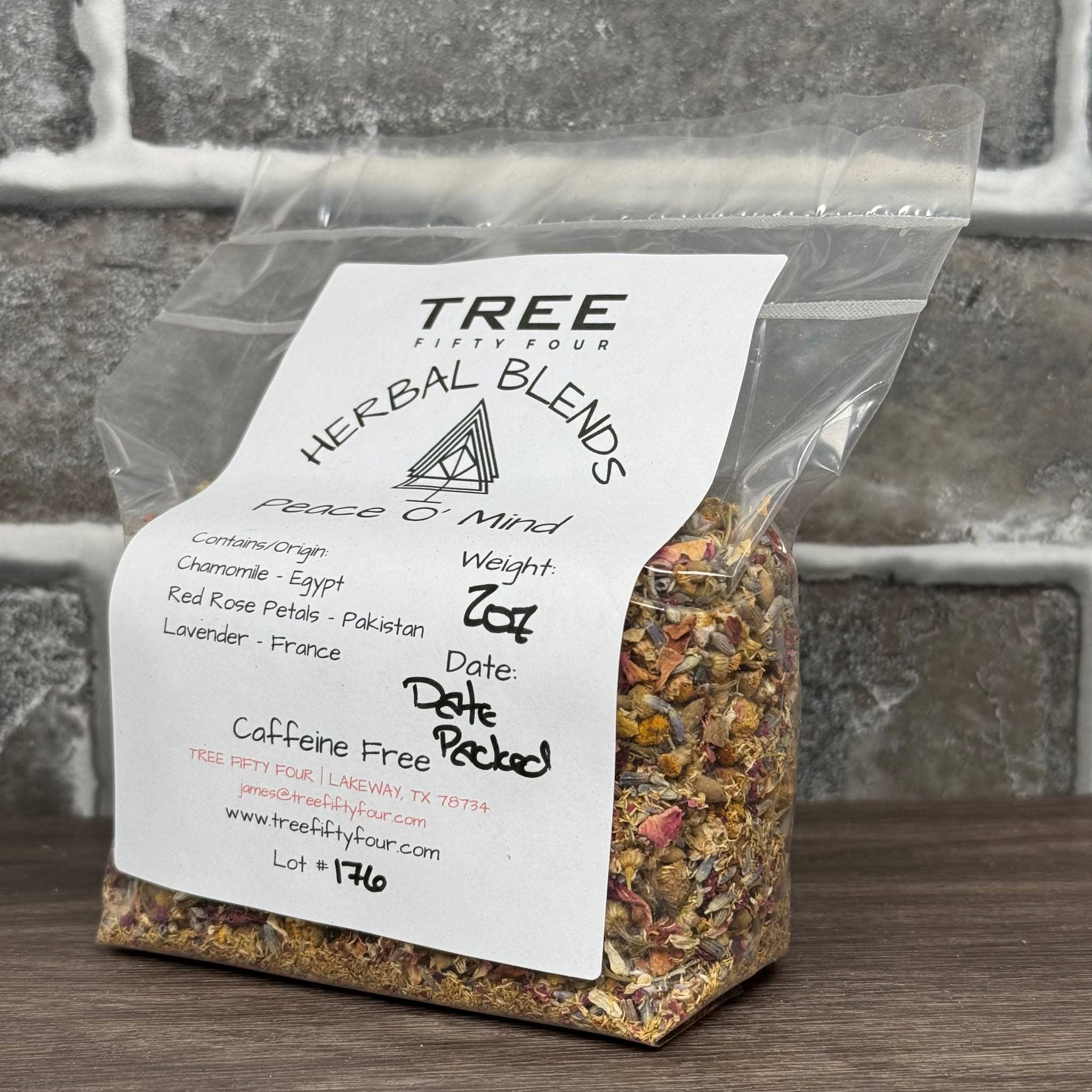 Tree Fifty Four - Wholesale Loose Tea - Peace O' Mind Herbal Tea Blend | 2oz - 1 KG | Bulk Tea0