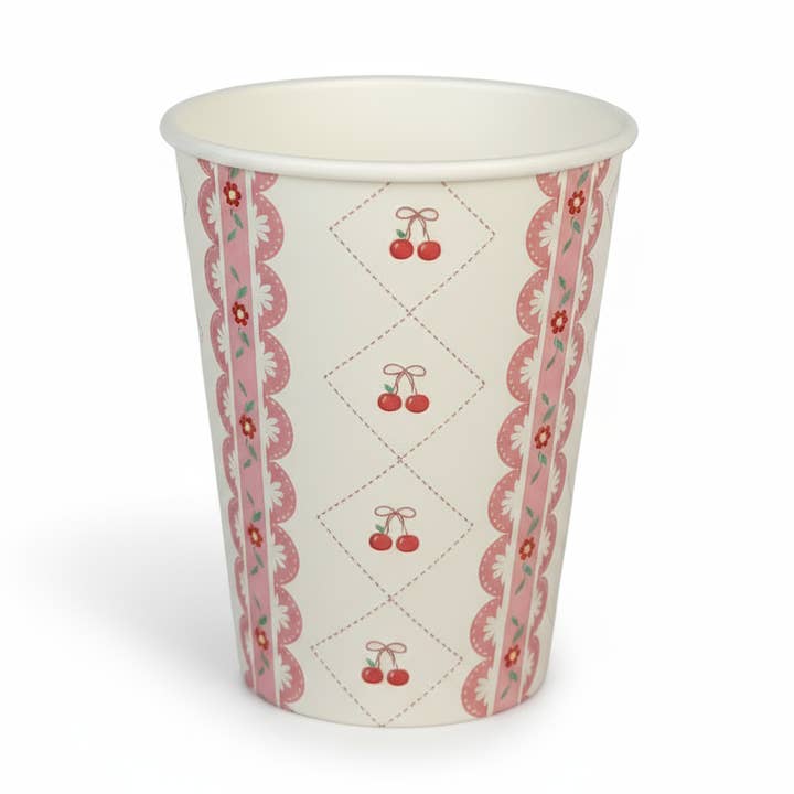 Kirschrote Coquette-Pappbecher 9oz (8er-Pack) für den Großhandel von Cherrysh Party - the new name for Pooka Party