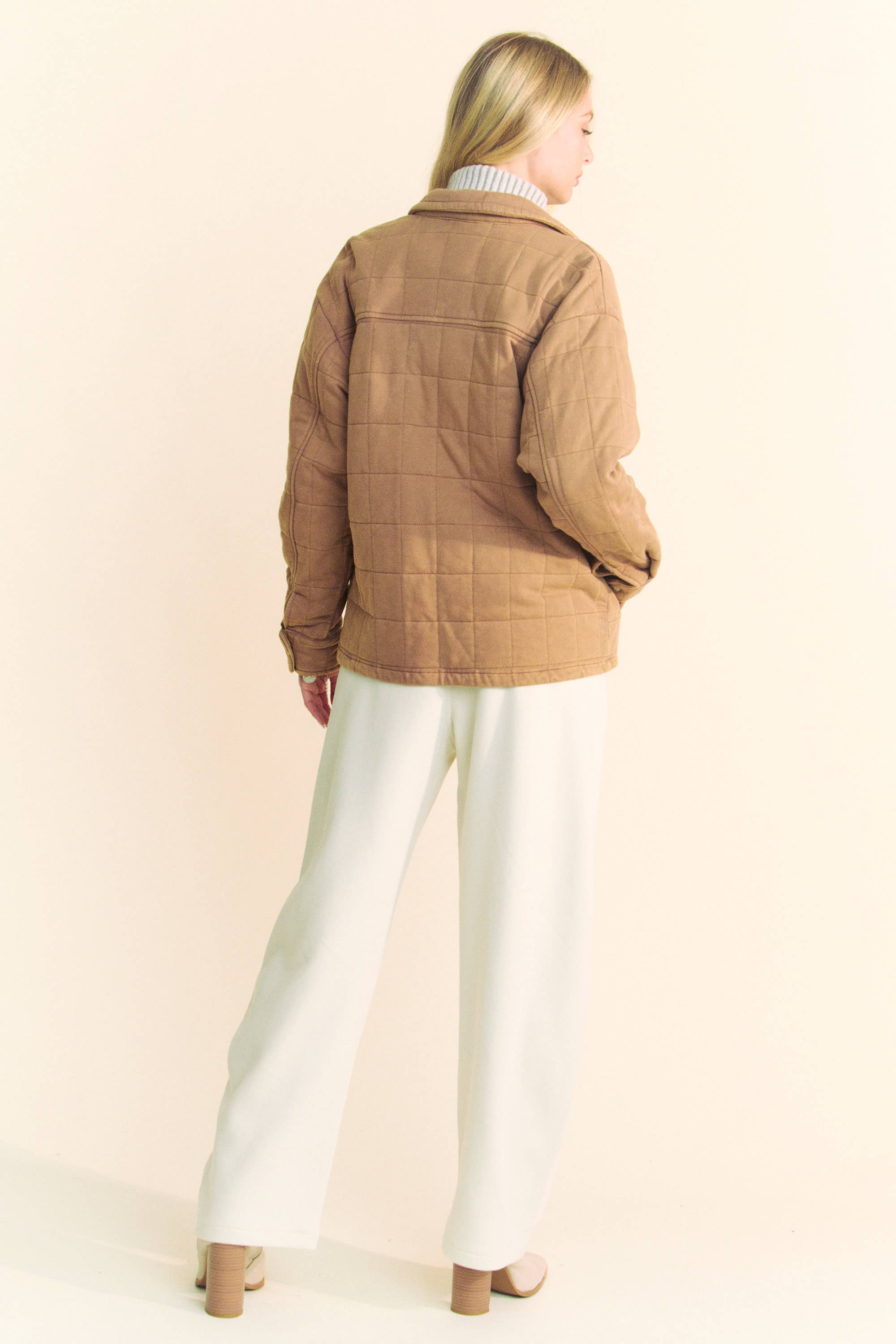 Davi & Dani - Wholesale Jacket - Women's - PLUS POCKET BUTTON FRONT SHACKET SHIRT JACKET13