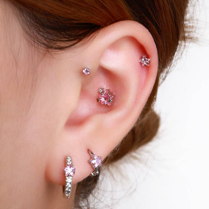 Silver Titanium Zodiac Stars Stud for wholesale on Faire16