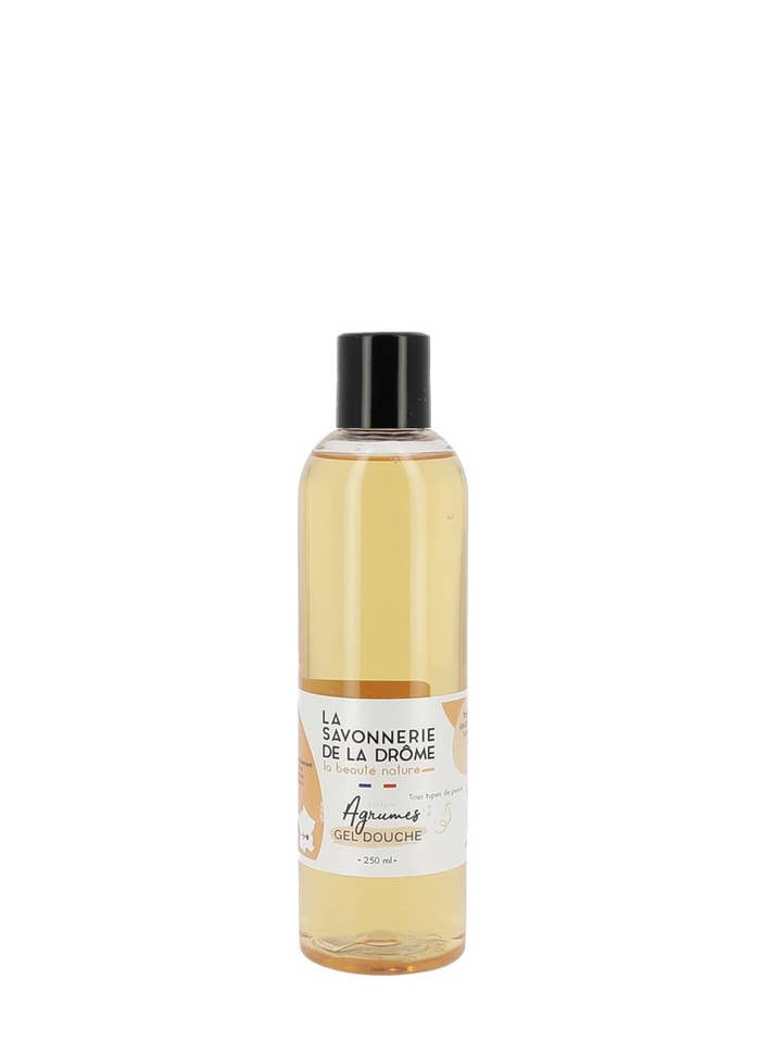 Citrus Scented Shower Gel 250 ml for wholesale by La Savonnerie de la Drôme
