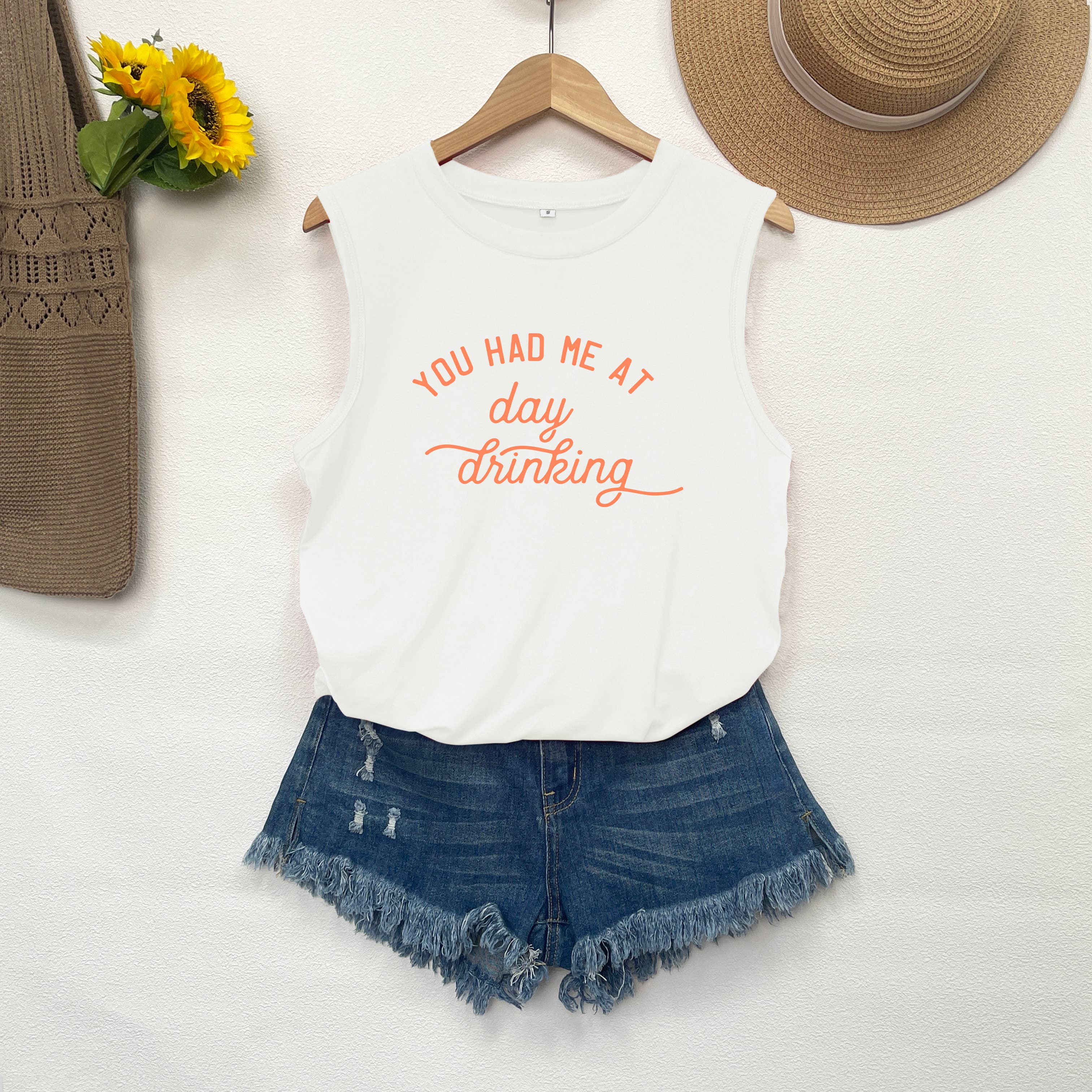 UNISHE - Wholesale Tank Top - Women's - You Had Me at Day Drinking Print Graphic Tank Top STC125D483