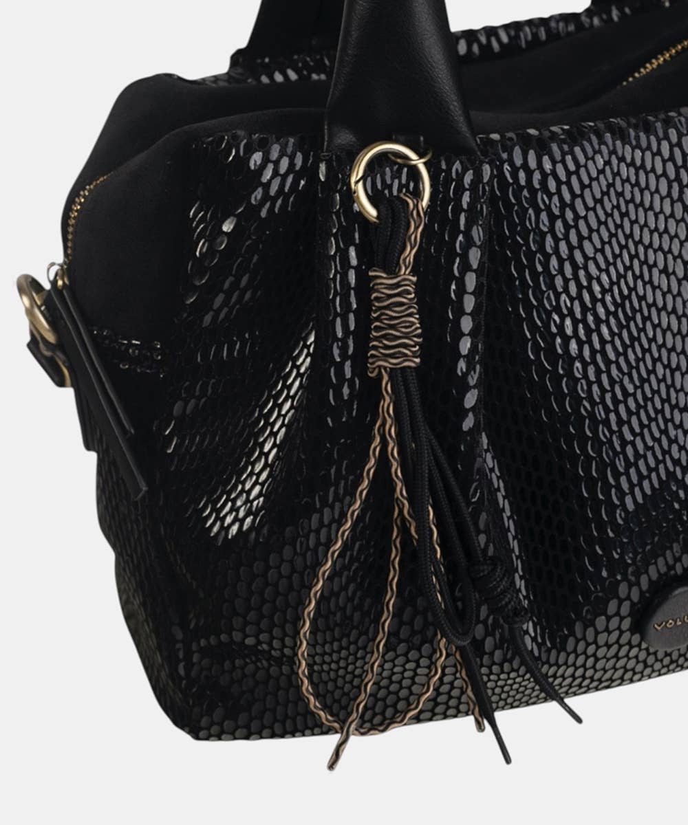 Kbas - Wholesale Top Handle Bag - Women's - URBAN BOA BOWLING POLYESTER BLACK1