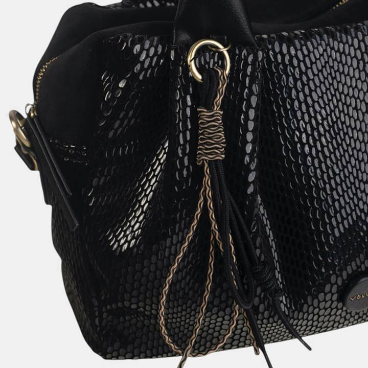 Kbas - Wholesale Top Handle Bag - Women's - URBAN BOA BOWLING POLYESTER BLACK1