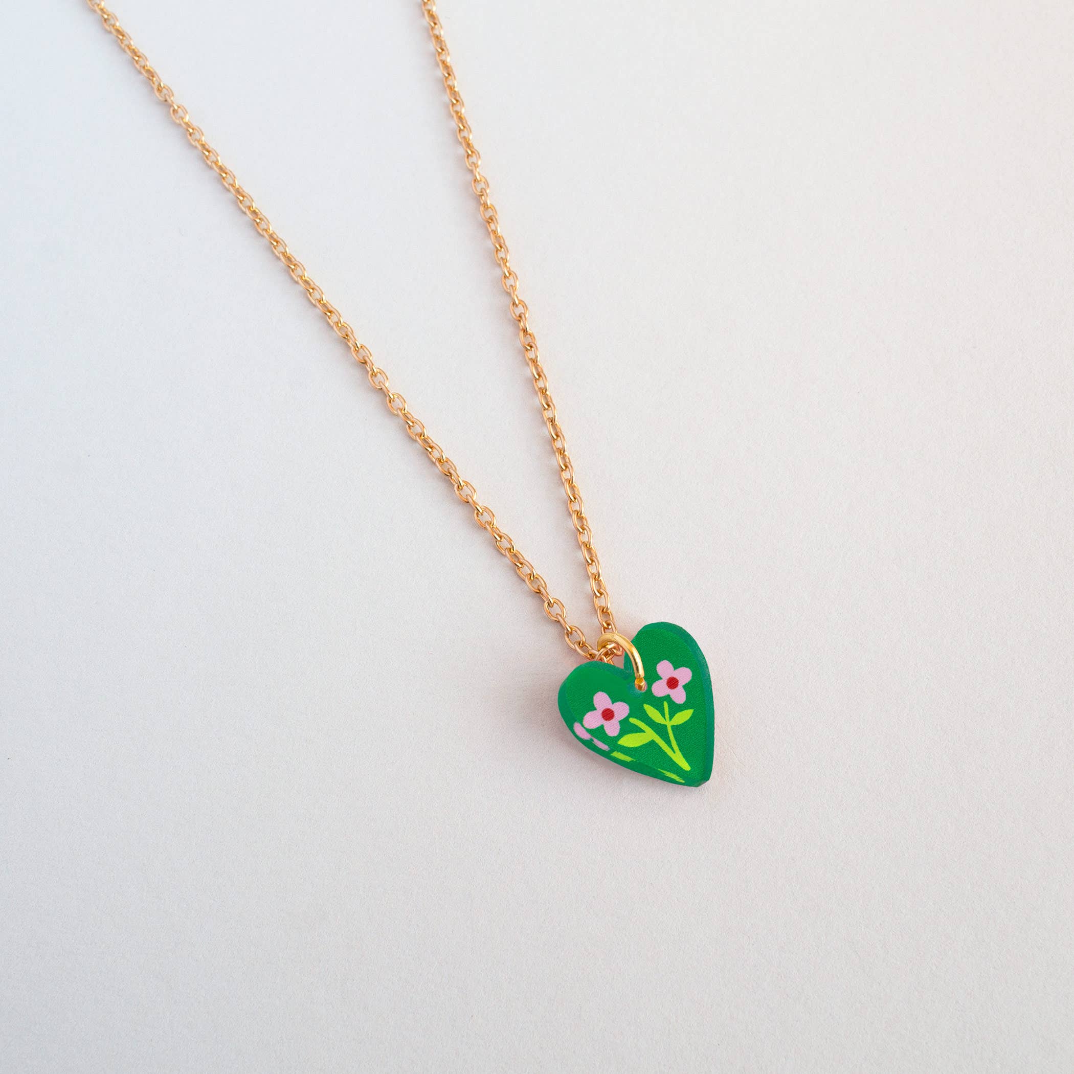 Natalie Lea Owen – Handmade Jewellery & Greeting Cards - Wholesale Pendant/Charm Necklace - Heart Floral Charm Necklace | Mother's Day Gift Jewellery1