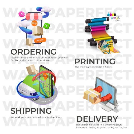 Muravie Wallposter - Vente Papier peint - Papier peint Art déco style bohème, autocollant bohème coloré7