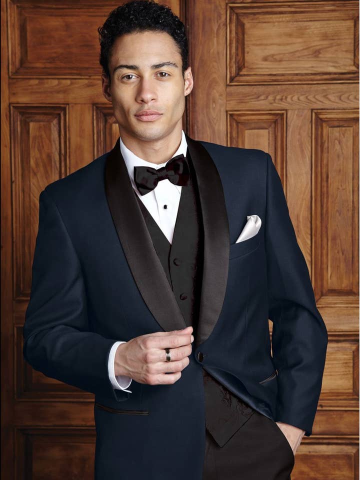 "Bradford" Navy Tuxedo Jacket (Separates) for wholesale by Cardi International