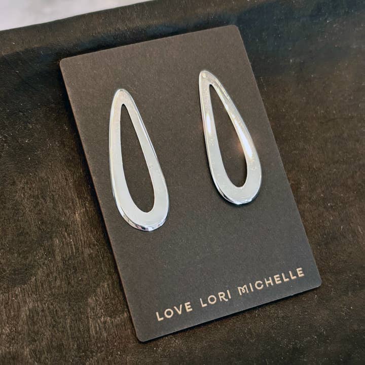 Love Lori Michelle Jewelry - Wholesale Dangle Earrings - Swoop Curved Drop Hoop Earrings5
