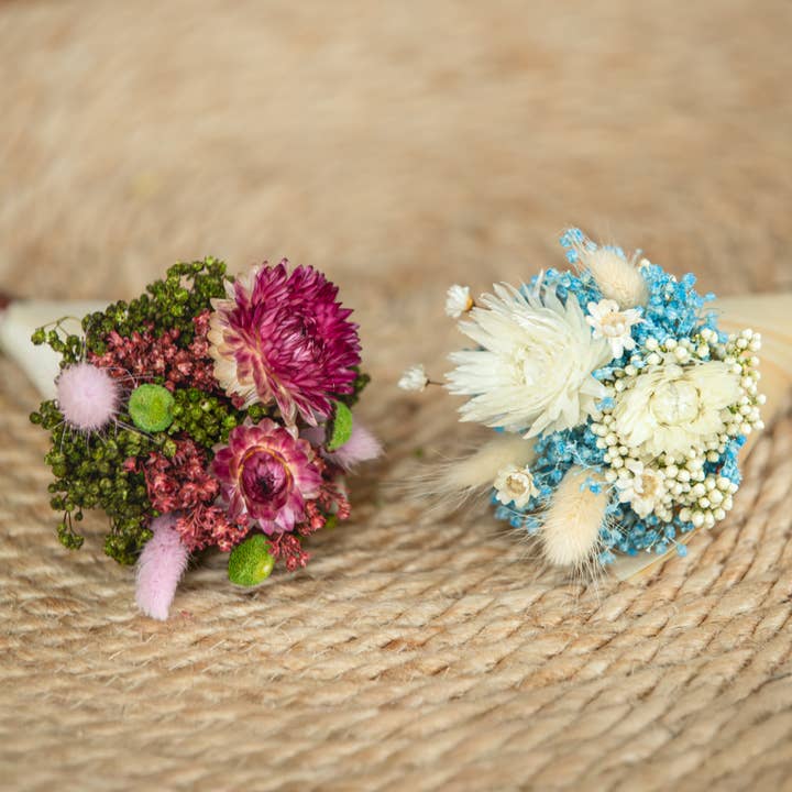 Central Market Flowers - Wholesale Dried/Pressed Flowers - Everlasting Pixie Mini-Bouquet - Spring Garden Mix