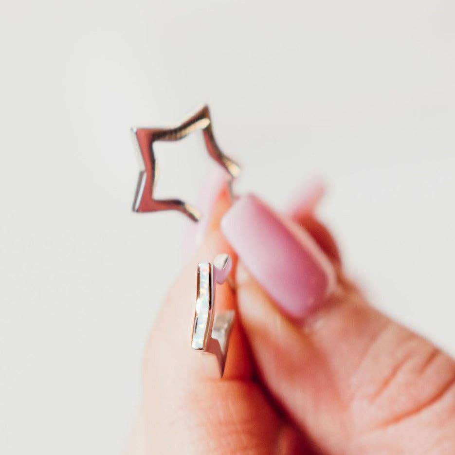 Chloe + Lois – wholesale Hoop-örhängen – Stardust Star Hoops3