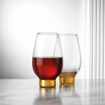 Godinger 99312 16 oz Allegra Gold Red Wines Glass - Set of 4, 4