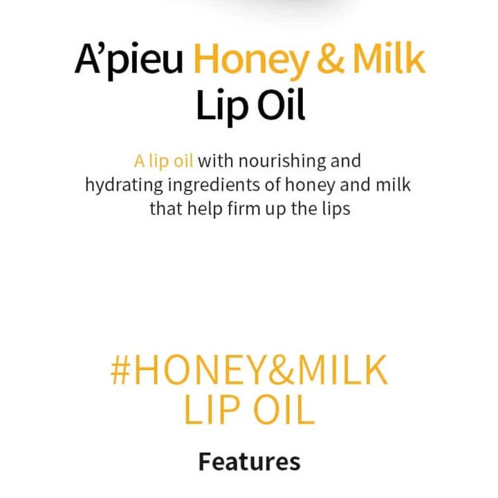 Best Beauty Group - Wholesale Lip Balm - A'PIEU Honey & Milk Nourishing Lip Oil4