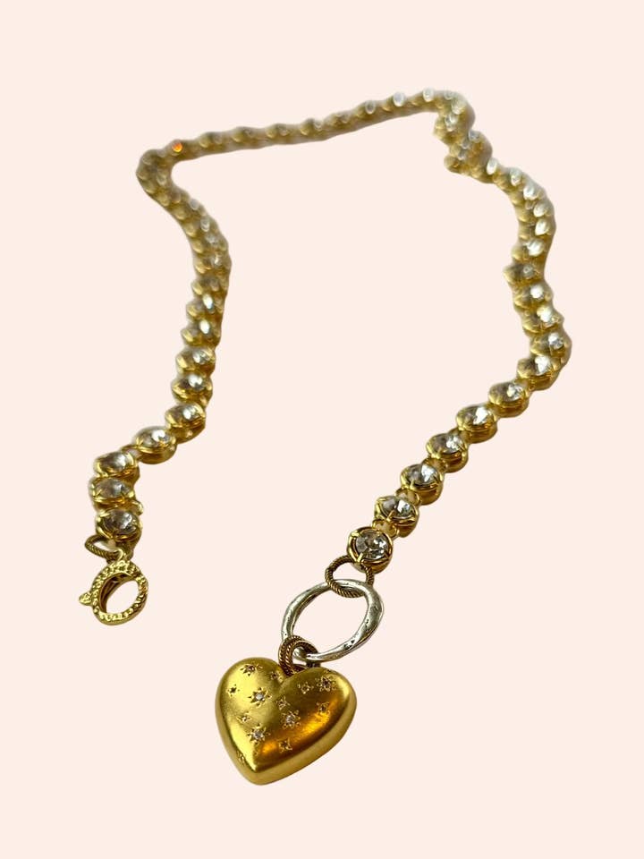 Crystal Heart Necklace for wholesale by From Juniper With Love
