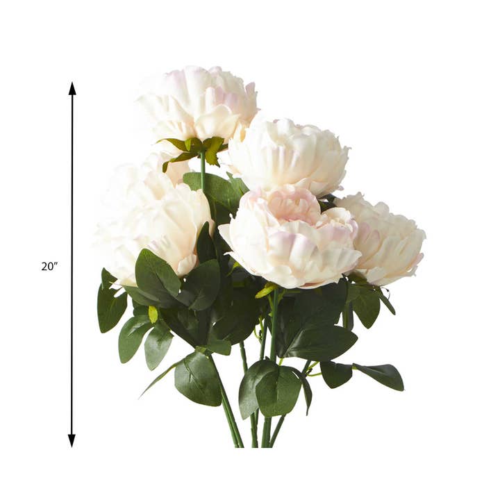 Artificial Cabbage Rose 20" - Blush for wholesale on Faire2