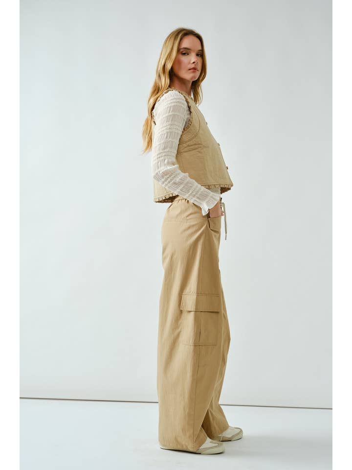 Aaron & Amber - Wholesale Pants - Women's - AJP5383 CARGO SEMI BARREL PANTS6