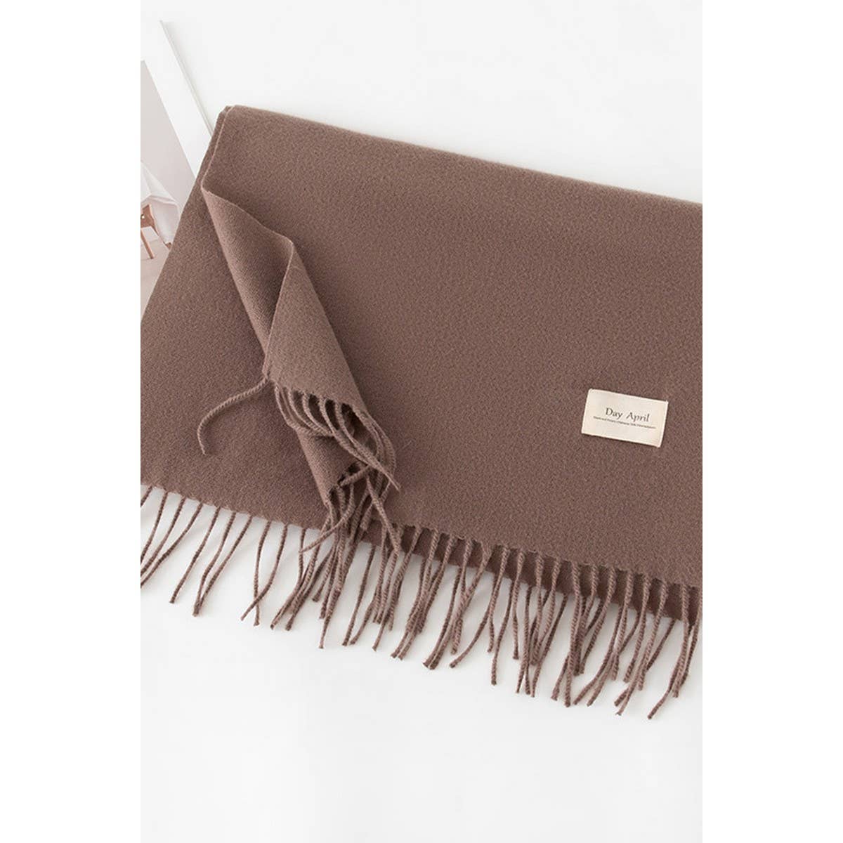 NINEXIS - Vente Écharpe – femme - CWASC1482_ÉCHARPE CHAUDE DE COULEUR UNIE À COL CHÂLE11