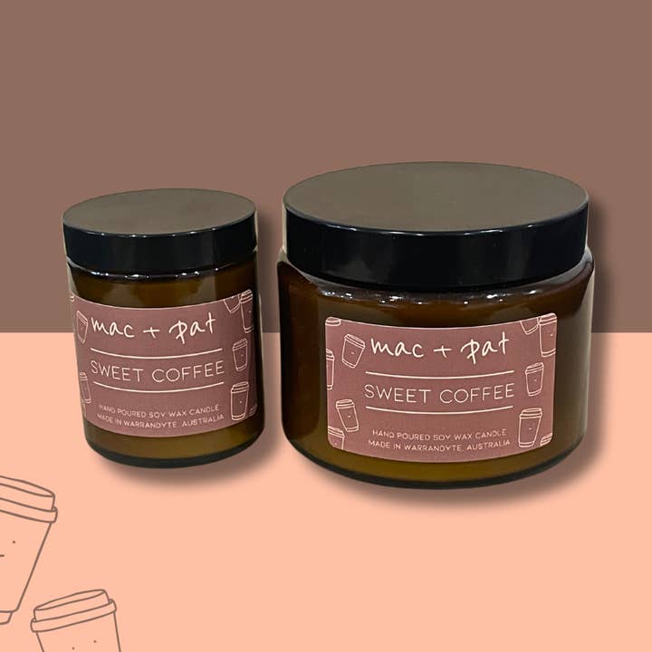 Vela de café dulce para venta al por mayor de Mac + Pat