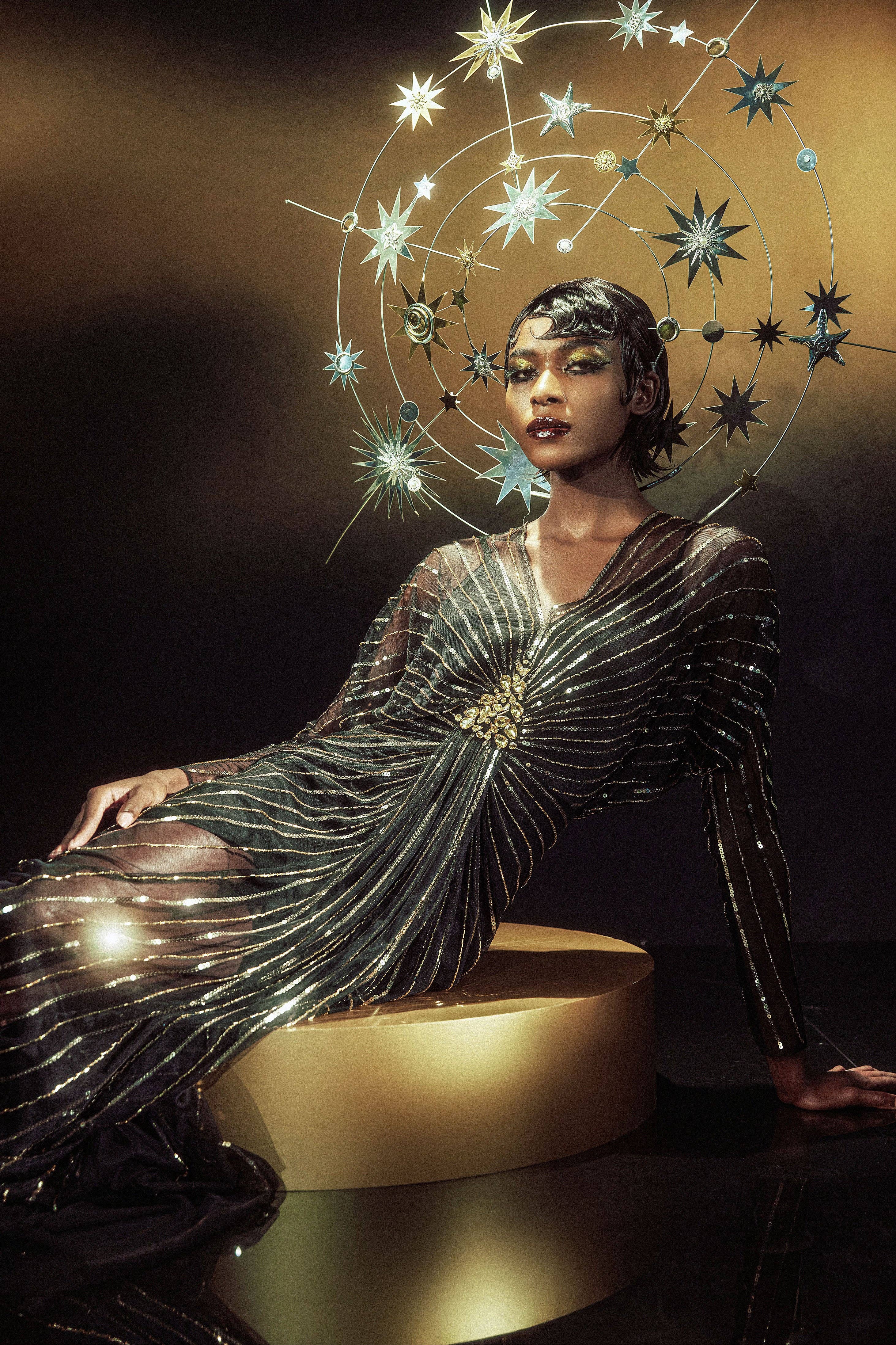 BABEYOND - Wholesale Gown - Women's - Zouzou Crystal-Encrusted Evening Gown9