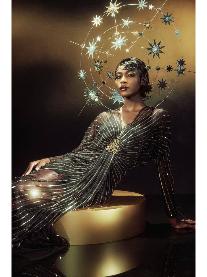 BABEYOND - Wholesale Gown - Women's - Zouzou Crystal-Encrusted Evening Gown9