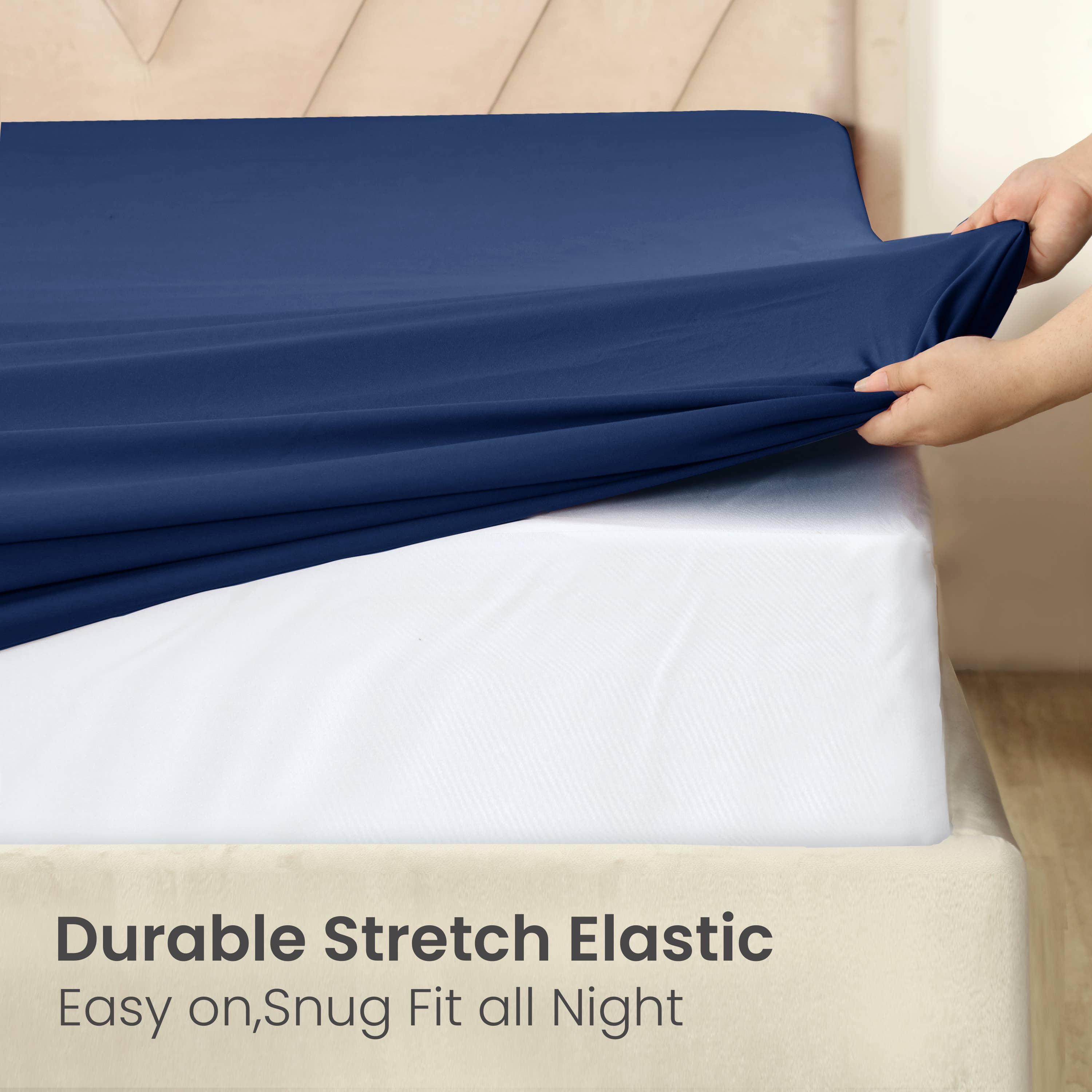 Cottonpassion_US - Vente Draps-housses - Draps-housses en microfibre douce avec bonnets extra profonds jusqu'à 40,6 cm17