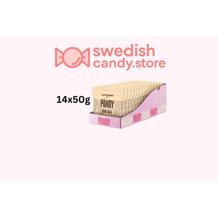 Swedish Candy.Store - Swedish Candy - Wholesale Gummy - Pandy Sour Cola 14x50G Bags. 1g Sugar per Bag Swedish Candy