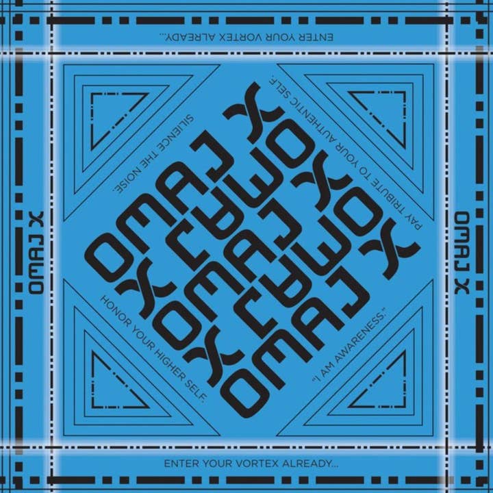 BLUE COTTON BANDANA / SCARF for wholesale by Omaj X