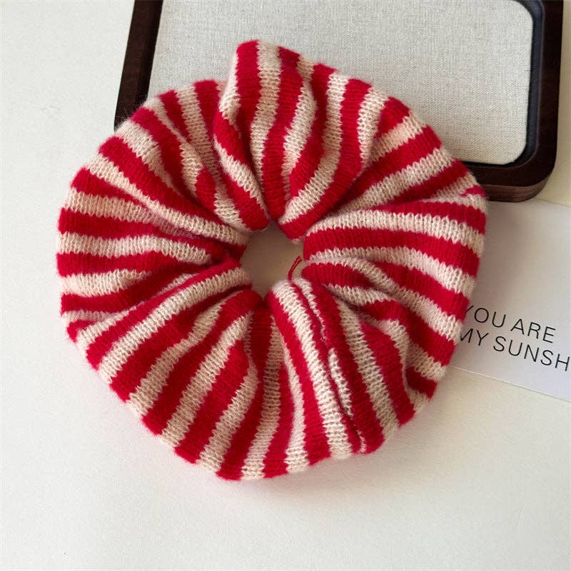 Dipped Shop - Wholesale Scrunchie - Women's - Color Block Striped Elastic Hair Tie DP25F9614