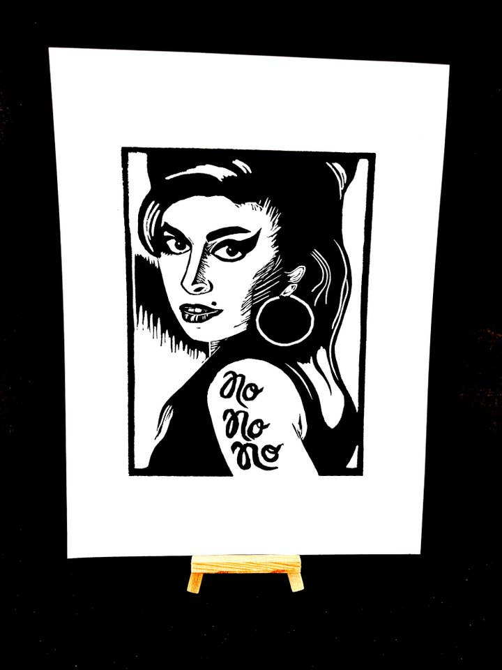 Amy Winehouse "No No No" - Screen Print for wholesale by Pixel Palmer