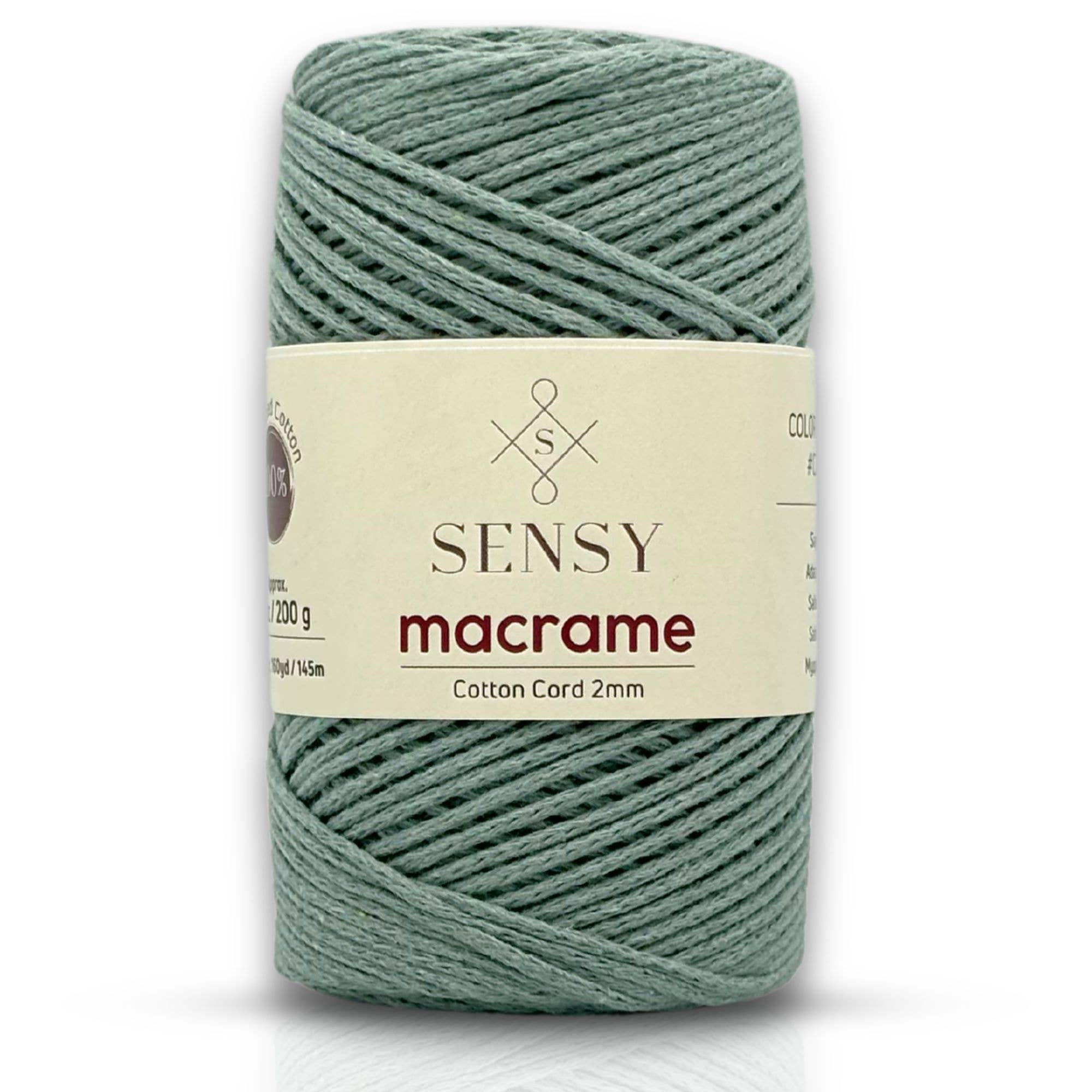 Sensy - Wholesale Yarn - Sensy Premium 2mm - 160 yards 100% Recycled Cotton Macrame Cord22