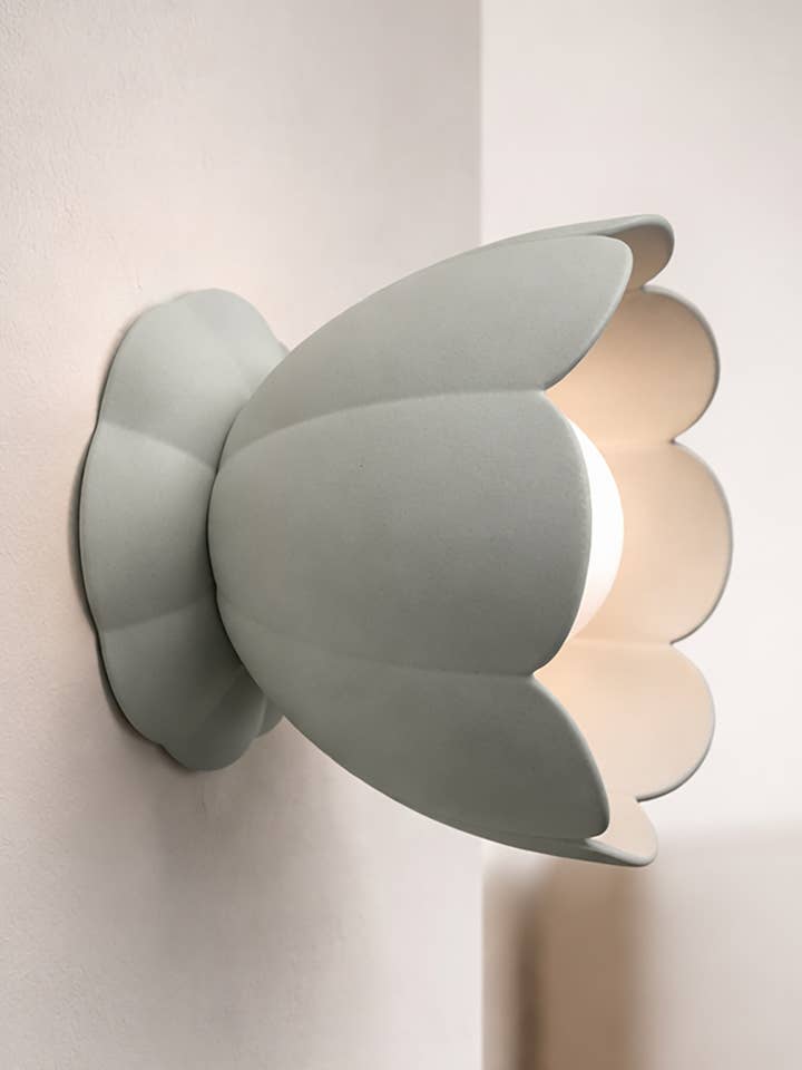 Vallea Ceramic Wall Sconce | Small Minimalist Flush Mount for wholesale by LYSlightlab