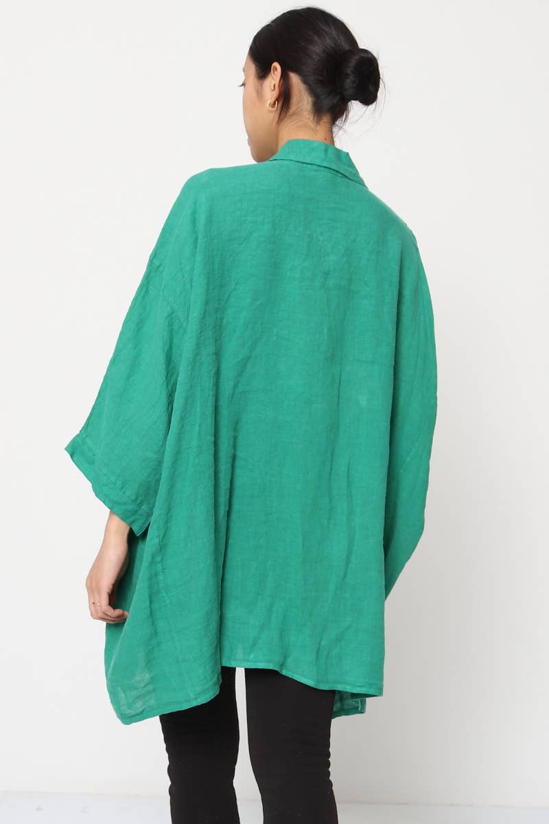 LÉA & LUC - Wholesale Button Down Shirt - Women's - 100% Linen Shirt REF. 285895