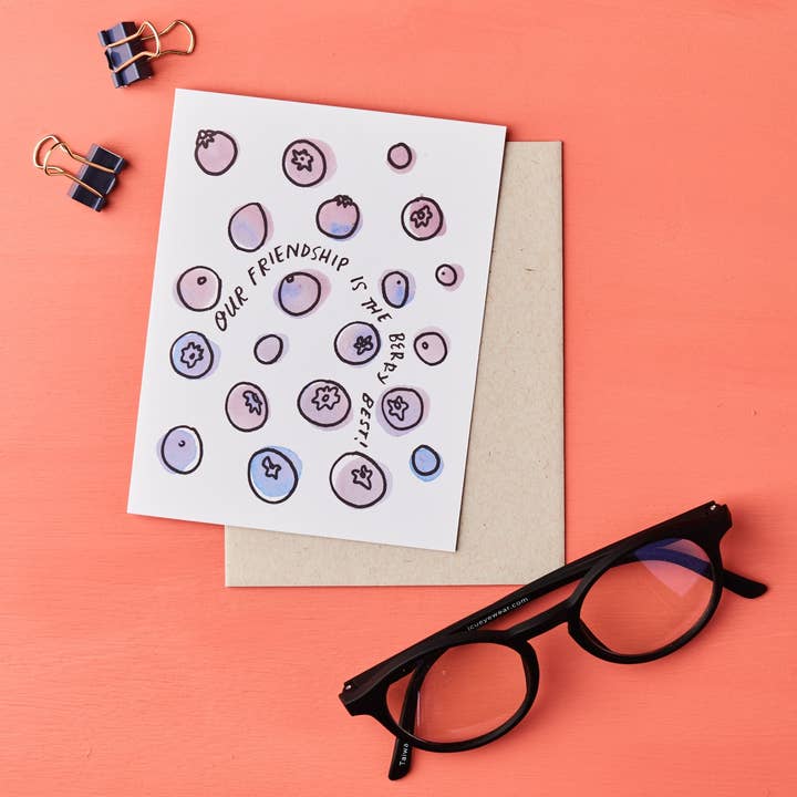 Our Friendship is the Berry Best Card for wholesale by Beau Paper Co.