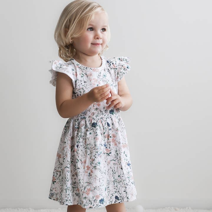 Wildflower Flutter dress for wholesale by Burrow & Be