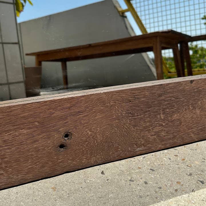 Office Objets - Wholesale Wall Mirror - Mirror with exotic brutalist old iron wood frame H:139cm59