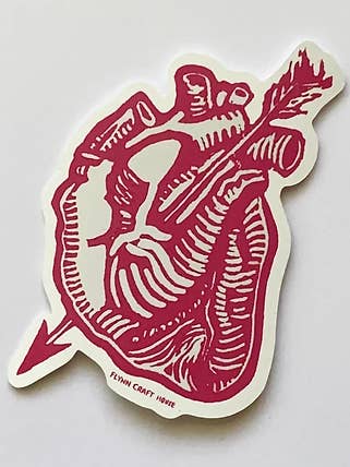 Adesivo em vinil El Corazón por atacado de Flynn Craft House