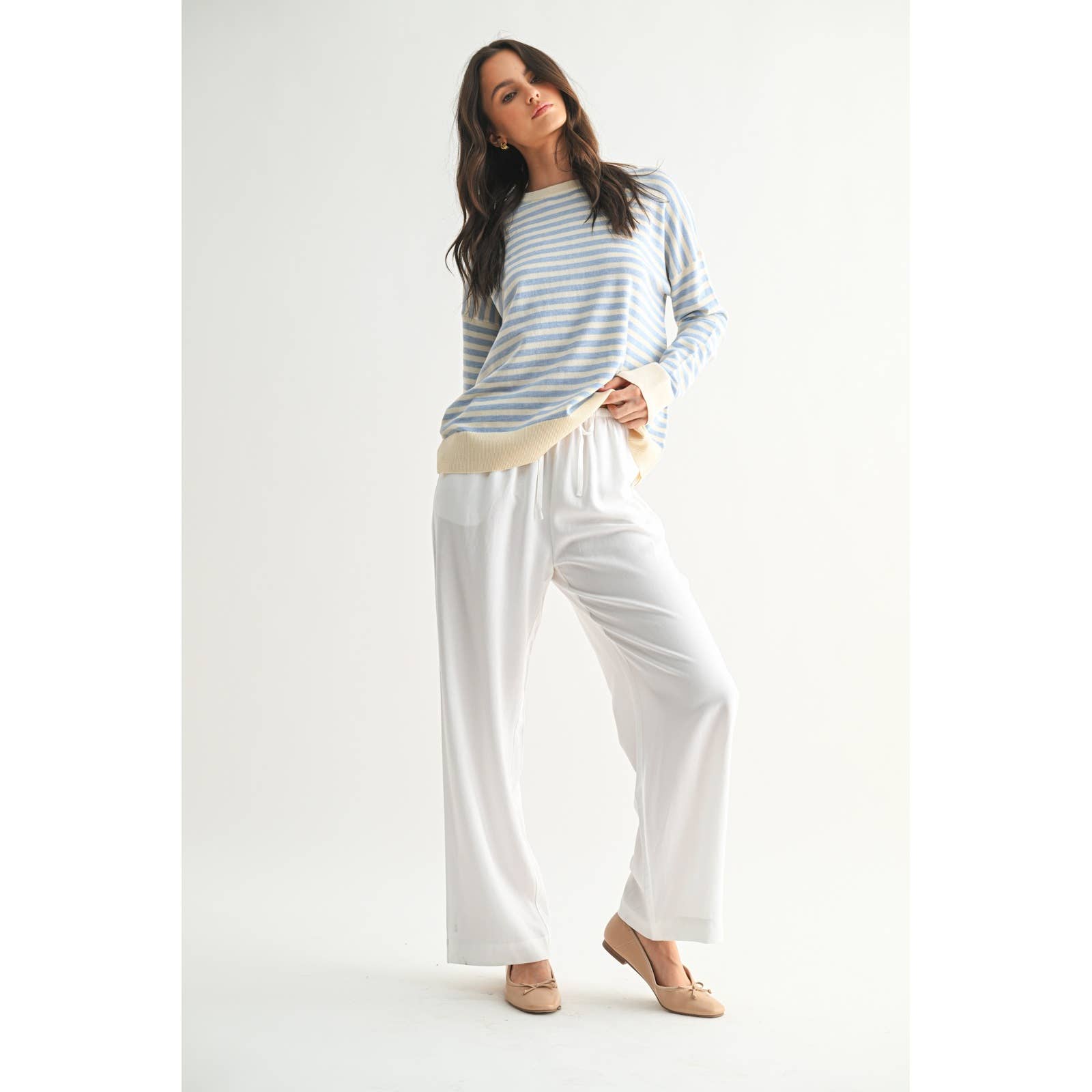 Wishlist Apparel - Wholesale Pants - Women's - LINEN STRAIGHT PANTS / WL25-115553