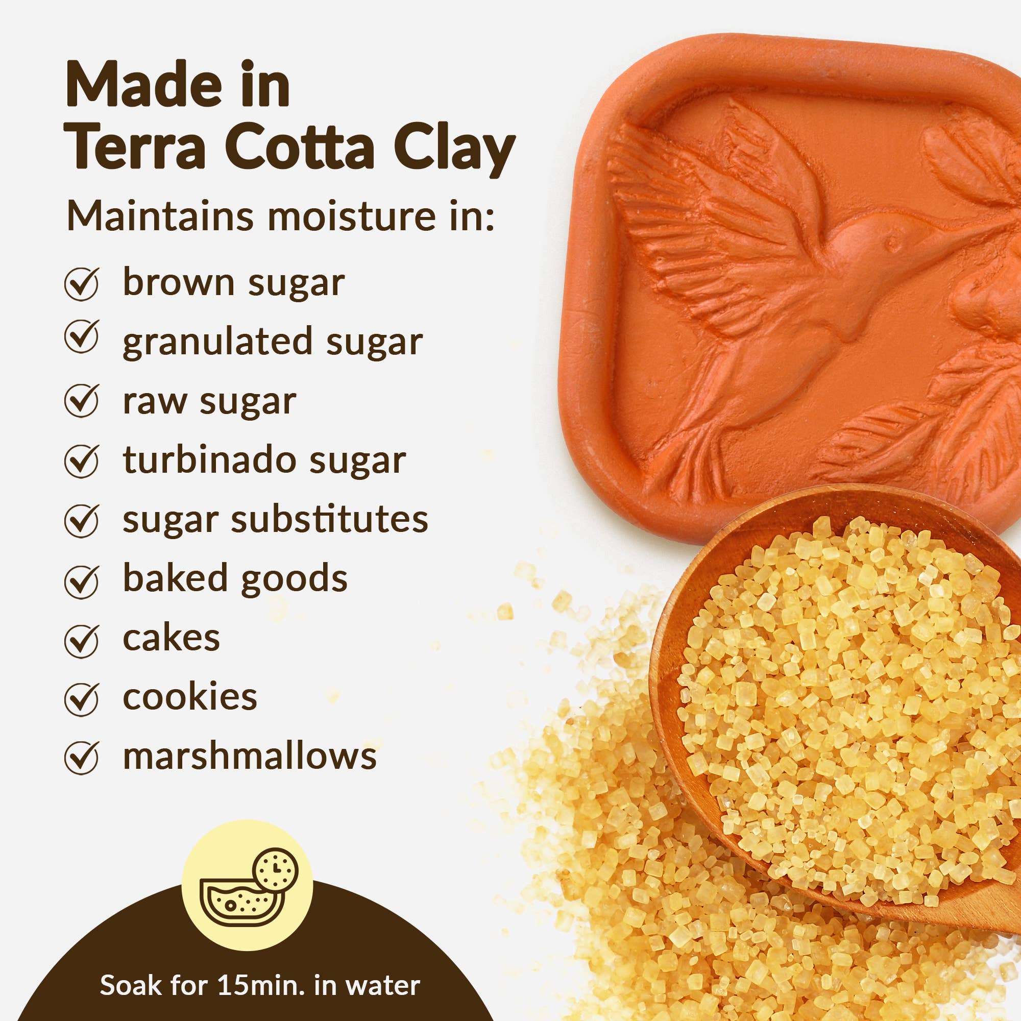 JBK Pottery - Wholesale Kitchen Tool/Gadget - Brown Sugar Saver - Hummingbird Design10