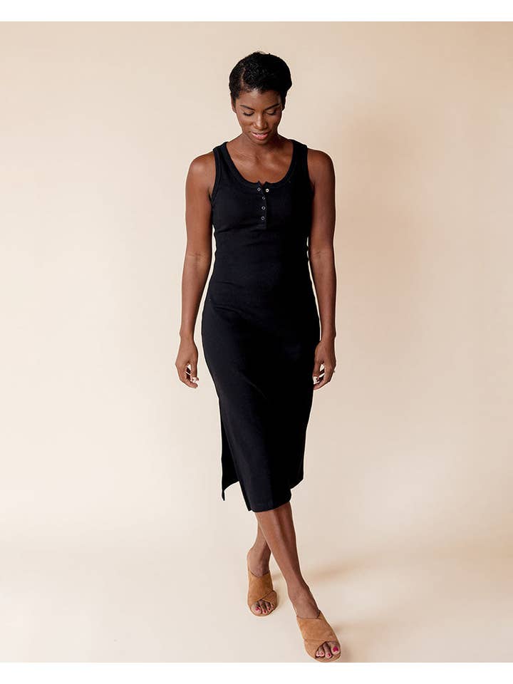 Of an Origin - Wholesale Nursing Dress - Maternity - Organic Cotton Ribbed Knit Tank Dress