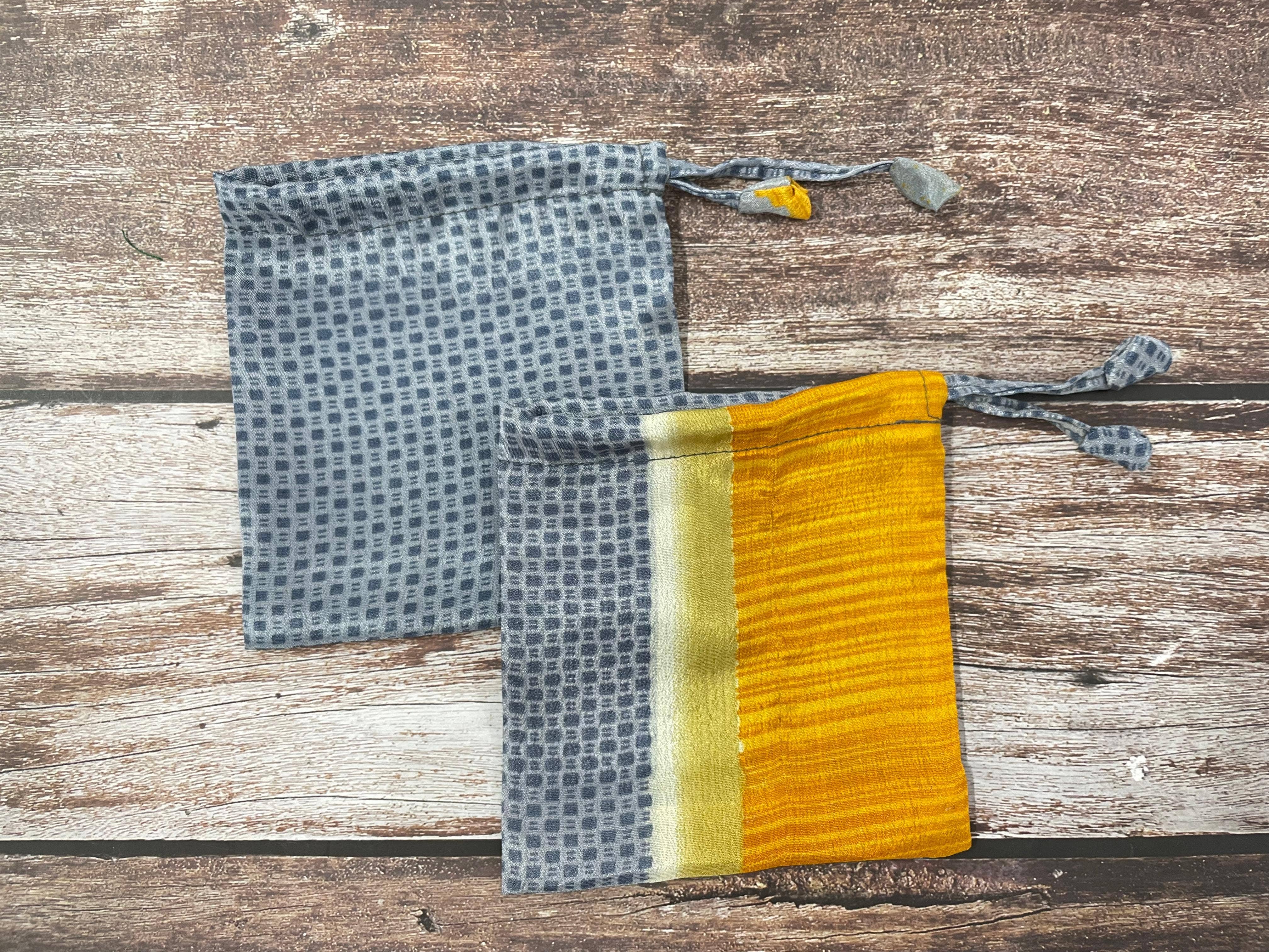 House of Kraft Jewelry & Accessories - Wholesale Gift Bag Set/Pack - Gift Pouches | Upcycled Silk Pouch | Pack Silk Gift Pouch6