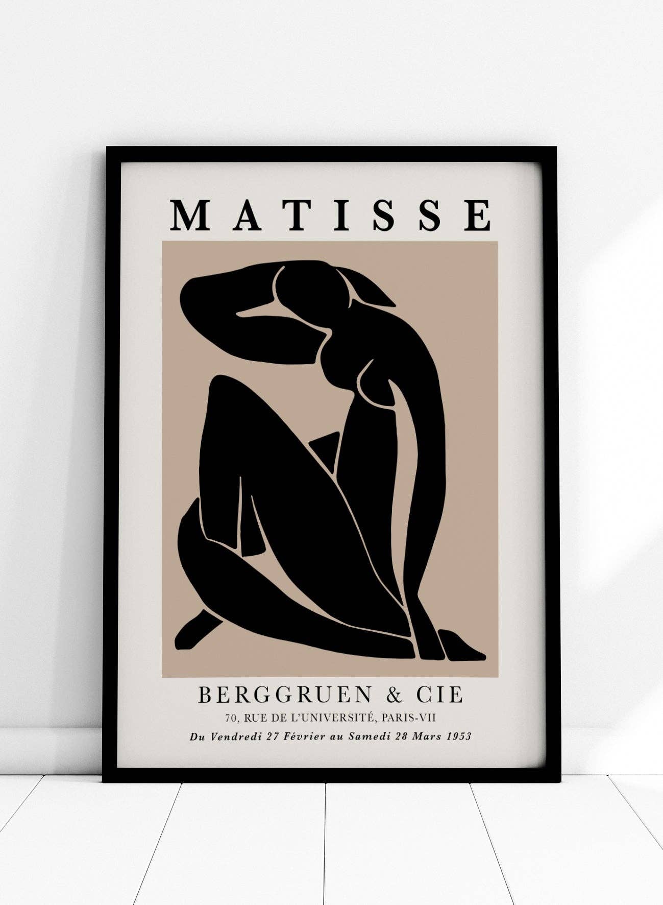 Rock Paper Scissors Wall Art - Wholesale Poster - Henri Matisse Exhibition Poster, Featuring Blue Nude II (reimagined in black)0