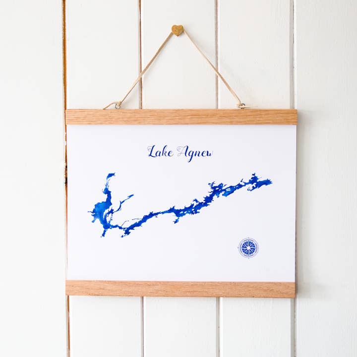 Agnew Lake//Impression artistique à l'aquarelle pour la vente par Heirloom Island