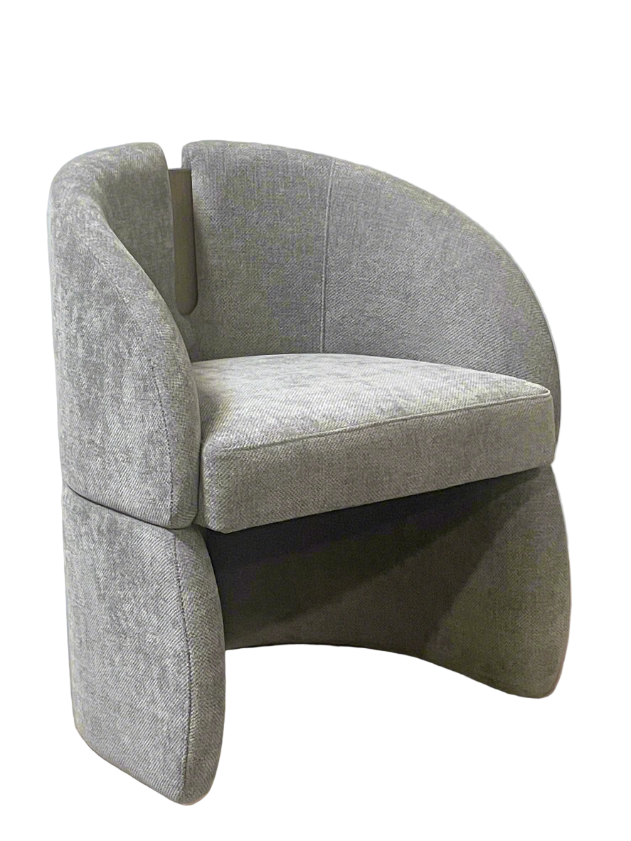 Statements by J - Wholesale Chair - Bently Gray Velvet Armchair, Luxury Dining Chair  3