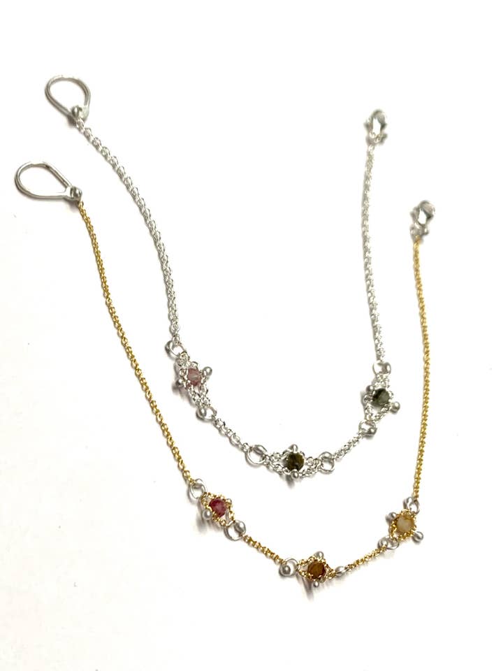 Woven Tourmaline Trio Bracelet for wholesale by YedOmi Jewelry