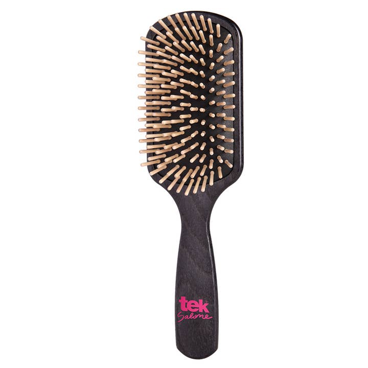 Large black rectangular brush with short tooth for wholesale by Tek Brushes