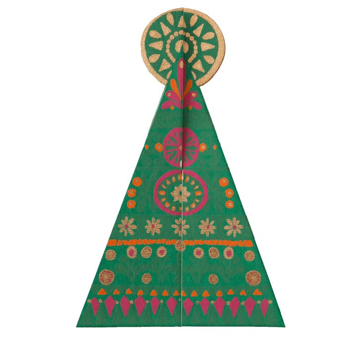 East End Press - Wholesale Christmas card - Patterned Tree Greeting Card14