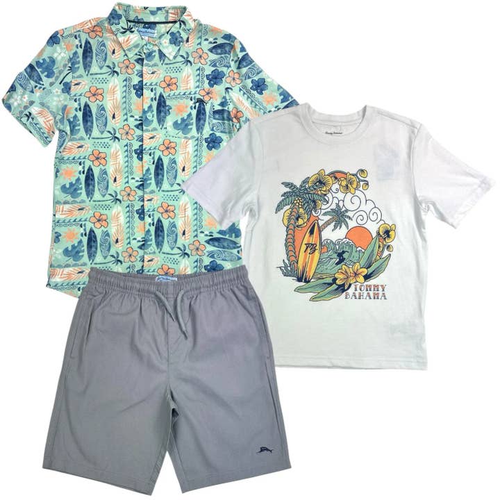 TOMMY BAHAMA Ensemble de 3 pièces pour garçons (lot de 6) pour la vente par Penguin Kids Wear