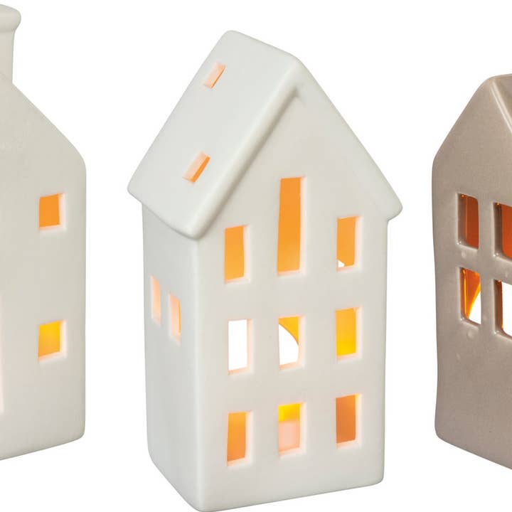 Primitives by Kathy - Wholesale Candle Holder - Houses Candle Holder Set