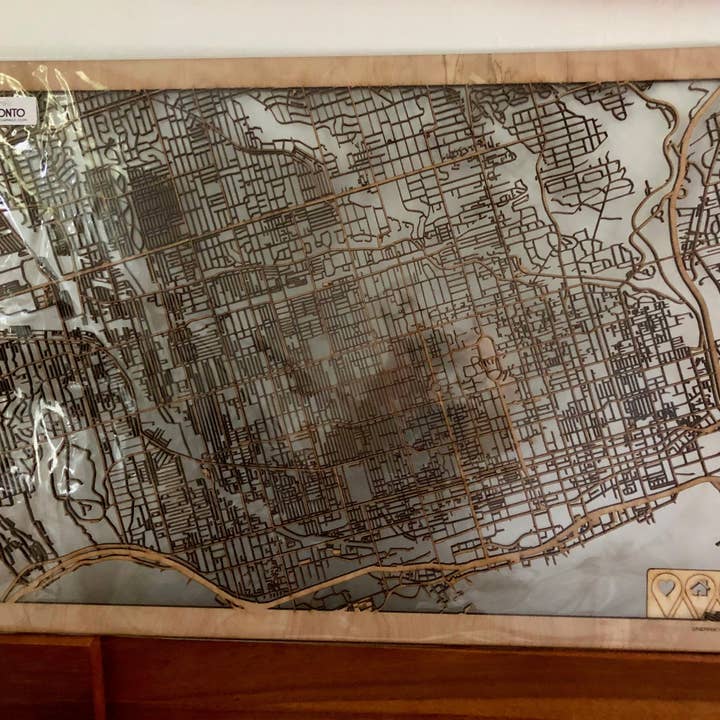 One Man One Garage - Wholesale Wall Accent - City Maps, Large 24x36" Perfect Housewarming Gift! Wooden Street Cutouts28