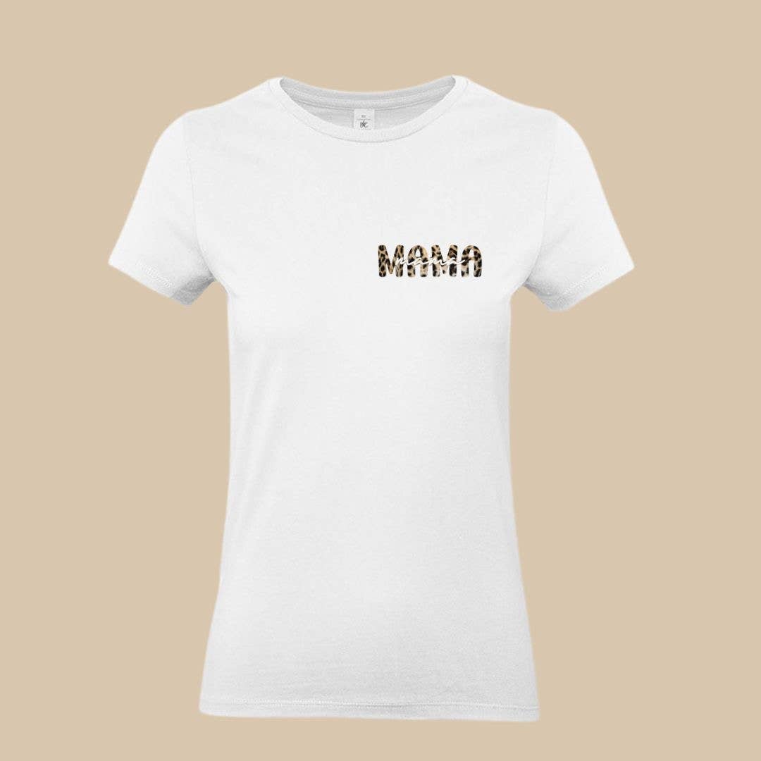 Jolie bibi & son mini – Engroshandel T-shirt med print - Dame – Mama T-shirt med leopardmønster1