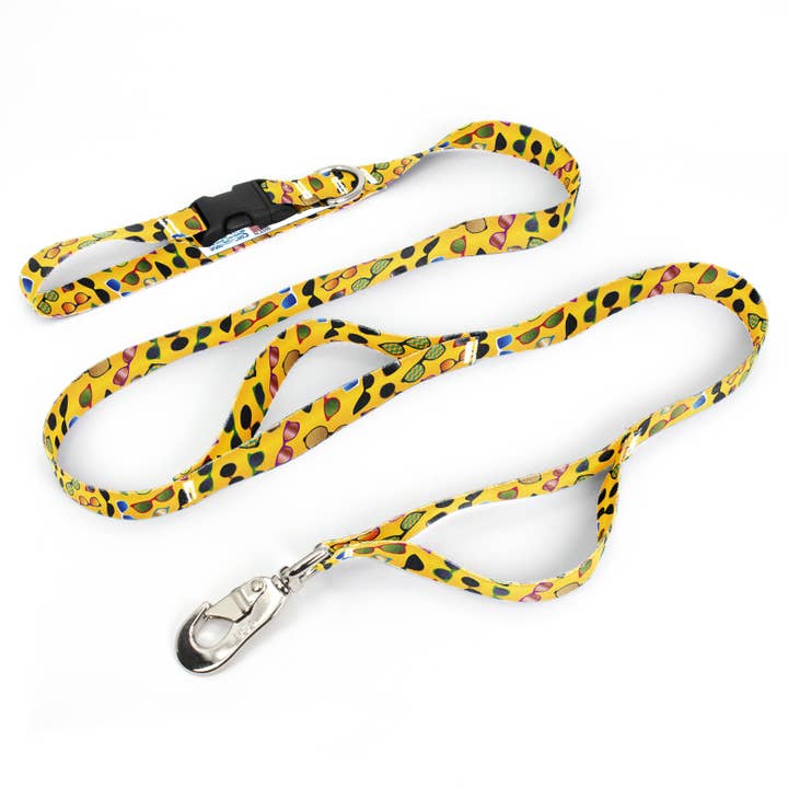 Shades Fab Grab Leash - Fabriqué aux États-Unis - Trois poignées pour la vente par Buttonsmith